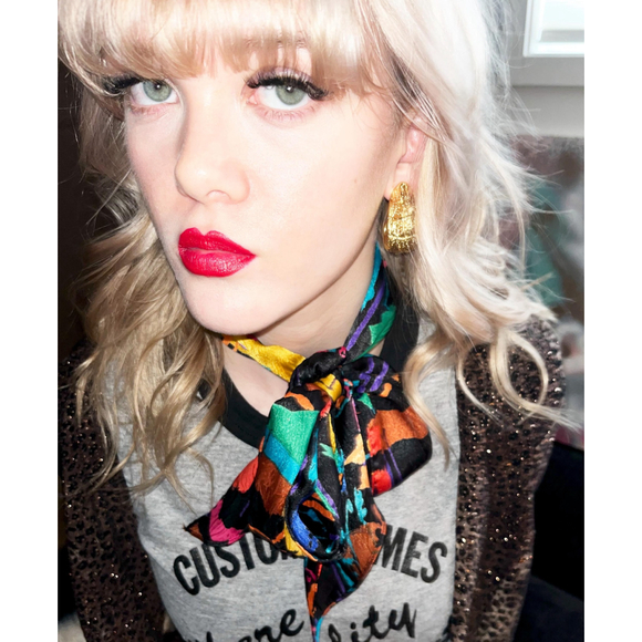 Abstract Brushstroke Scarf - Picture 6 of 6